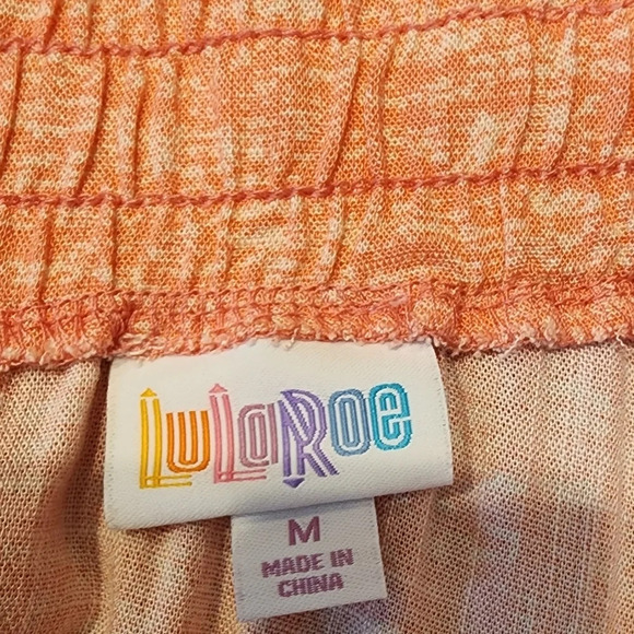 NWT Lularoe Marsha coral rayon stretch pockets button midi skirt. Size M - Picture 3 of 12